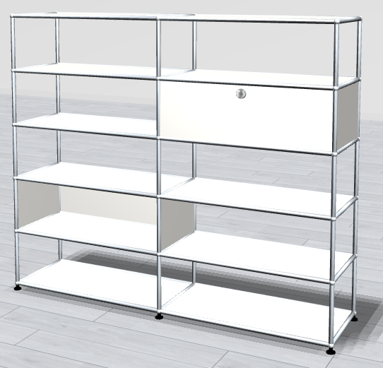 Living Room Shelf - Pure White - RAL 9010 100% Compatible With USM Haller - Customizable
